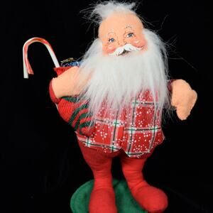 Annalee 8 " Santa Claus Poseable White Hair & Beard Christmas Holiday Doll